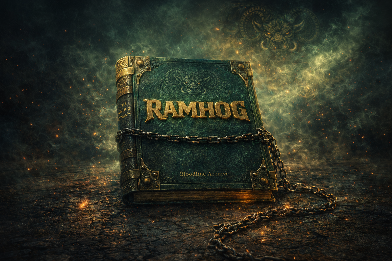 RAMHOG green patterned background