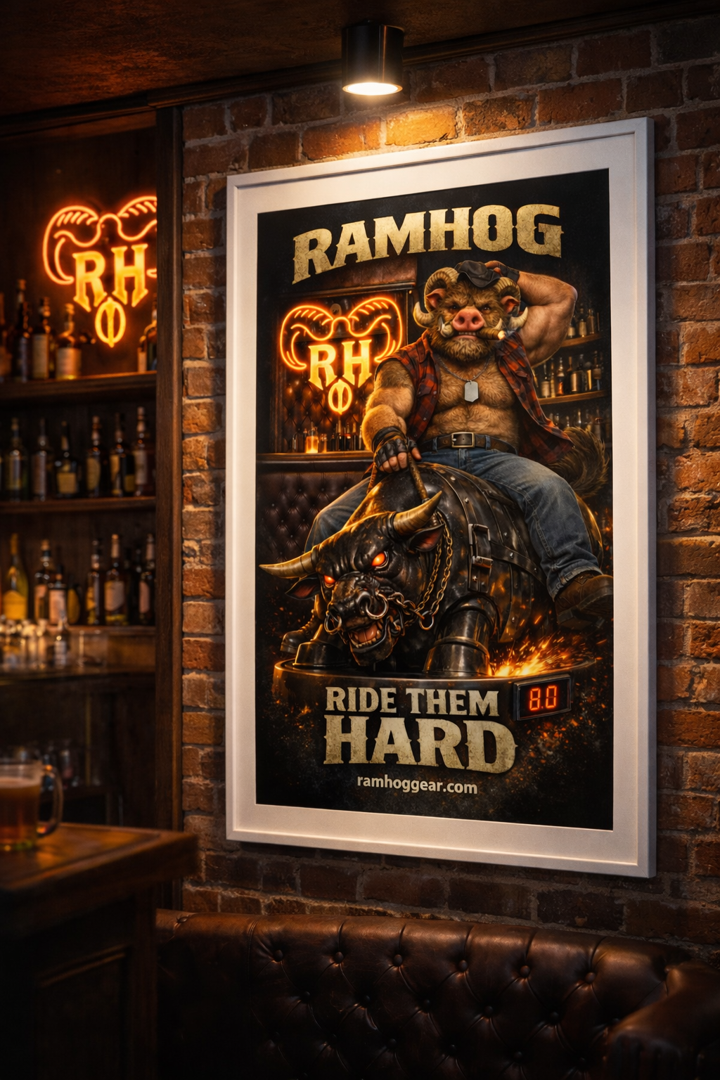 Leather bar background